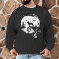 Boston Terrier And Moon Halloween Costume Dog Lover Men Graphic Sweatshirt, novelty gifts, funny gifts