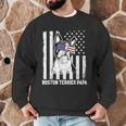 Boston Terrier Papa Cool Dog Lover USA American Flag Men Women Men Graphic Sweatshirt, novelty gifts, funny gifts