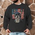 Boston Terrier Patriotic 4th Of July USA American Flag Men Graphic Sweatshirt, novelty gifts, funny gifts