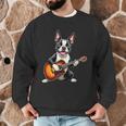 Boston Terrier Playing Guitar Boston Terrier Men Graphic Sweatshirt, novelty gifts, funny gifts