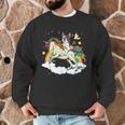Boston Terrier Riding Unicorn Boys Girls Kids Rainbow Men Graphic Sweatshirt, novelty gifts, funny gifts