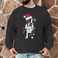 Boston Terrier Santa Christmas Lights Xmas Dog Lover Men Women Kids Men Graphic Sweatshirt, novelty gifts, funny gifts