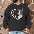Boston Terrier Shirts For Women Girls Kids Heart Cute Men Graphic Sweatshirt, novelty gifts, funny gifts
