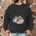 Boston Terrier In The Snow Merry Christmas Winter Men Graphic Sweatshirt, novelty gifts, funny gifts