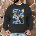 Boston Terrier Van Gogh Starry Night Men Graphic Sweatshirt, novelty gifts, funny gifts