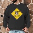 Caution Sign Boston Terrier Dog Bostie Puppy Men Graphic Sweatshirt, novelty gifts, funny gifts