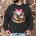 Cute Pug Shirt Donut Girls Dog Men Graphic Sweatshirt, novelty gifts, funny gifts