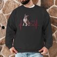 Heartbeat Boston Terrier Dog Men Graphic Sweatshirt, novelty gifts, funny gifts