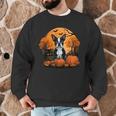 Pumpkin Boston Terrier Costume On Boston Terrier Halloween Men Graphic Sweatshirt, novelty gifts, funny gifts