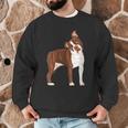 Red Boston Terrier Dog Men Graphic Sweatshirt, novelty gifts, funny gifts