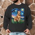 Red Heeler Starry Night Cattle Dog Colorful Art By Aja For Men Women Girls Kids Men Graphic Sweatshirt, novelty gifts, funny gifts