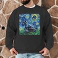 Scottish Terrier Starry Night Scotty Dog Art By Aja Men Graphic Sweatshirt, novelty gifts, funny gifts