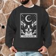 Tarot Card Vintage Crescent Moon Boston Terrier Dog Mom Men Graphic Sweatshirt, novelty gifts, funny gifts
