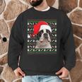 Ugly Xmas Sweater Santa Boston Terrier Dog Christmas For Men Women Kids Men Graphic Sweatshirt, novelty gifts, funny gifts