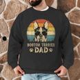 Vintage Boston Terrier Dad Dog Lovers Father's Day Tee Men Graphic Sweatshirt, novelty gifts, funny gifts