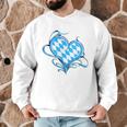 Bavarian Flag As Heart Blue Diamond Bavaria Men Graphic Sweatshirt, novelty gifts, funny gifts