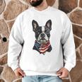 Boston Terrier American Flag Men Graphic Sweatshirt, novelty gifts, funny gifts
