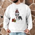 Boston Terrier Christmas T Shirt-Life Is Merrier Premium Tri-Blend Men Graphic Sweatshirt, novelty gifts, funny gifts
