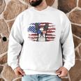 Boston Terrier Dad American Flag 4th Of July Dog Fathers Day Men Graphic Sweatshirt, novelty gifts, funny gifts