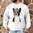 Boston Terrier Dog Wearing Crown For Men Women Girls Kids Men Graphic Sweatshirt, novelty gifts, funny gifts