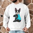 Boston Terrier I Love Mom Apparel Men Graphic Sweatshirt, novelty gifts, funny gifts
