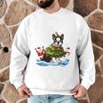 Boston Terrier Merry Christmas Tree Lights Dog X-Mas Dogs Men Graphic Sweatshirt, novelty gifts, funny gifts