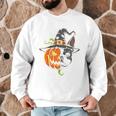 Boston Terrier Pumpkin Jack O Lantern Halloween Men Graphic Sweatshirt, novelty gifts, funny gifts