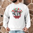 Boston Terrier Santa Claus Elf Reindeer Christmas Dog X-Mas Men Graphic Sweatshirt, novelty gifts, funny gifts
