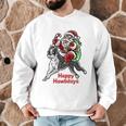 Boston Terrier Santa Claus Hat Merry Christmas Dog X-Mas Men Graphic Sweatshirt, novelty gifts, funny gifts