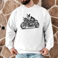 Cool Boston Terrier Riding a Motorcycle Biker Dog Lover For Men Women Kids Men Graphic Sweatshirt, novelty gifts, funny gifts