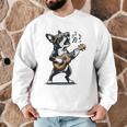 Dog Playing Guitar Singing Boston Terrier For Men Women Girls Kids Men Graphic Sweatshirt, novelty gifts, funny gifts