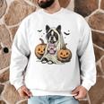 Halloween Boston Terrier Ghost Men Graphic Sweatshirt, novelty gifts, funny gifts