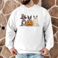 Spooky Ghost Boston Terrier Pumpkin Halloween Dog Lover Men Graphic Sweatshirt, novelty gifts, funny gifts