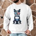 USA Flag Boston Terrier Best Dog Mom Ever 2025 Men Graphic Sweatshirt, novelty gifts, funny gifts