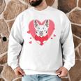 Valentine's Day Boston Terrier Heart Men Graphic Sweatshirt, novelty gifts, funny gifts