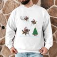 Xmas Lighting Tree Santa Riding Boston Terrier Christmas Men Graphic Sweatshirt, novelty gifts, funny gifts