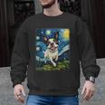 Boston Terrier Dog Starry Night Painting Men Graphic Sweatshirt, trending gift
