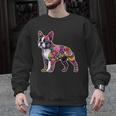 Boston Terrier Floral Dog Lover Vintage Distressed For Men Women Kids Men Graphic Sweatshirt, trending gift