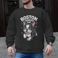 Boston Terrier Girl Cute Cartoon For Dog Owners Pet Terrier Men Graphic Sweatshirt, trending gift