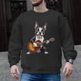 Boston Terrier Playing Guitar Boston Terrier Men Graphic Sweatshirt, trending gift