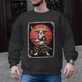 Boston Terrier Samurai Ninja Vintage Anime Japanese Ukiyo-e Men Graphic Sweatshirt, trending gift