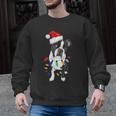 Boston Terrier Santa Christmas Lights Xmas Dog Lover Men Women Kids Men Graphic Sweatshirt, Boston Terrier Christmas Gifts, trending gift