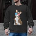 Brindle Boston Terrier Dog Patriotic Shirt USA Flag Men Graphic Sweatshirt, Patriotic Boston Terrier Gifts, trending gift