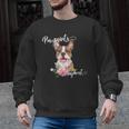 Brown Boston Terrier With Flowers And Feathers Men Graphic Sweatshirt, trending gift
