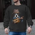 Guitar Shirt Boston Terrier Dog Playing Acoustic Guitar Men Graphic Sweatshirt, trending gift