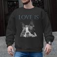 Love Is Boston Terrier Bostie Men Graphic Sweatshirt, trending gift