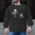 Skeleton Chasing Dog Boston Terrier Halloween Pet Lover Men Graphic Sweatshirt, Boston Terrier Halloween Gifts, trending gift