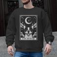 Tarot Card Vintage Crescent Moon Boston Terrier Dog Mom Men Graphic Sweatshirt, Mom Gifts, Boston Terrier Tarot Gifts, Boston Terrier Mom Gifts, trending gift