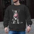 Vintage Boston Terrier Blowing Bubble Gum American Gentleman Men Graphic Sweatshirt, American Boston Terrier Gifts, trending gift
