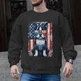 Vintage Boston Terrier Dog American USA US Flag Pets Lovers Men Graphic Sweatshirt, American Boston Terrier Gifts, trending gift
